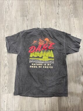 Dare D.A.R.E. Charcoal tee Large